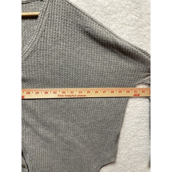 Out From Under Grey Button-Up Knit Cardigan Size S Urban Outfitters V Neck - Picture 6 of 8